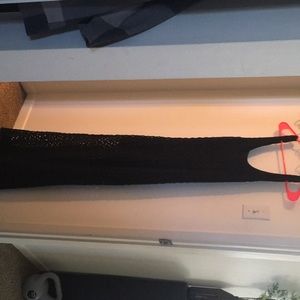 Black lace long dress